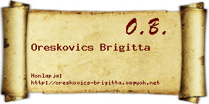 Oreskovics Brigitta névjegykártya